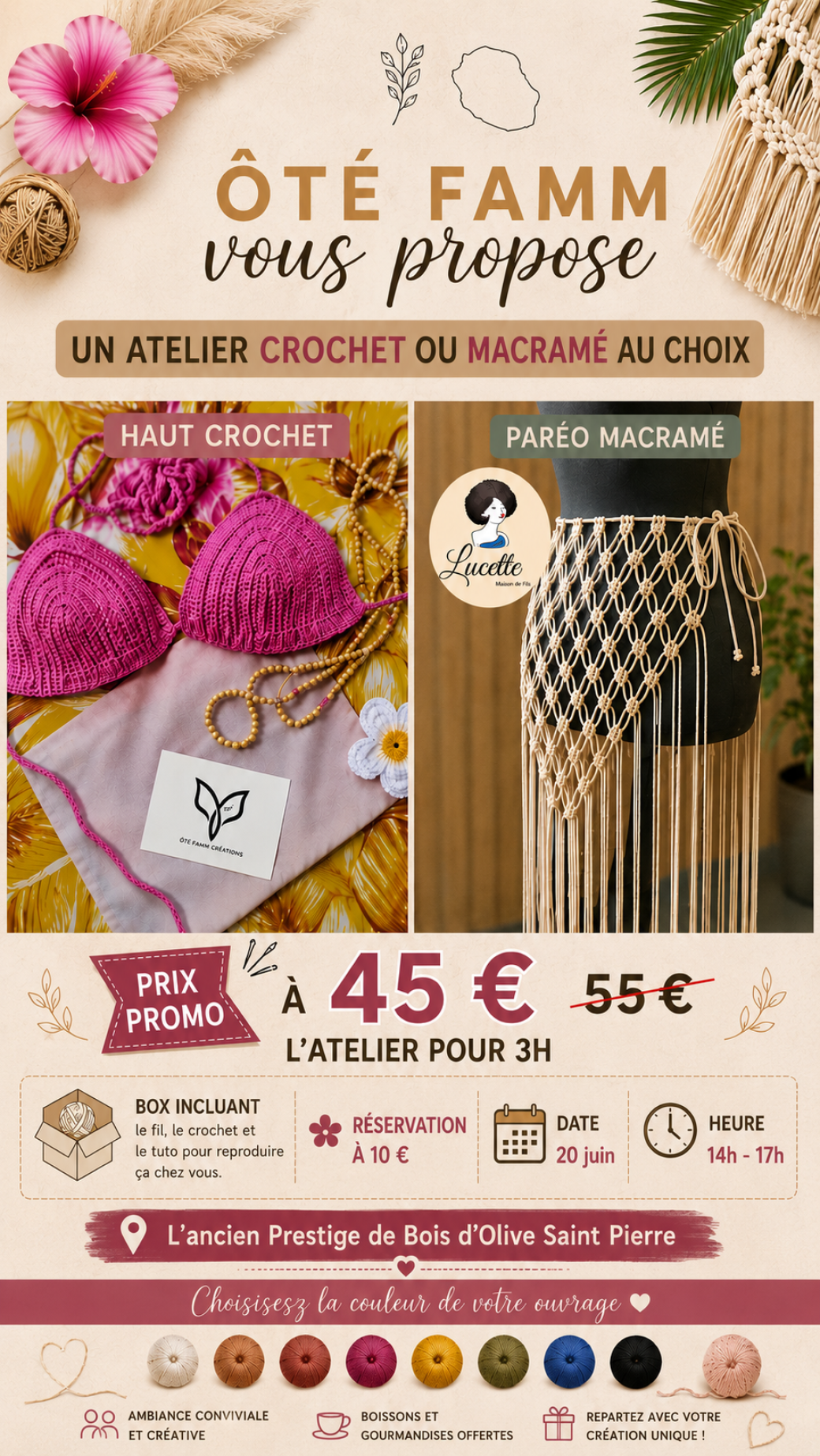 Atelier macramé ou crochet by Ôté Famm